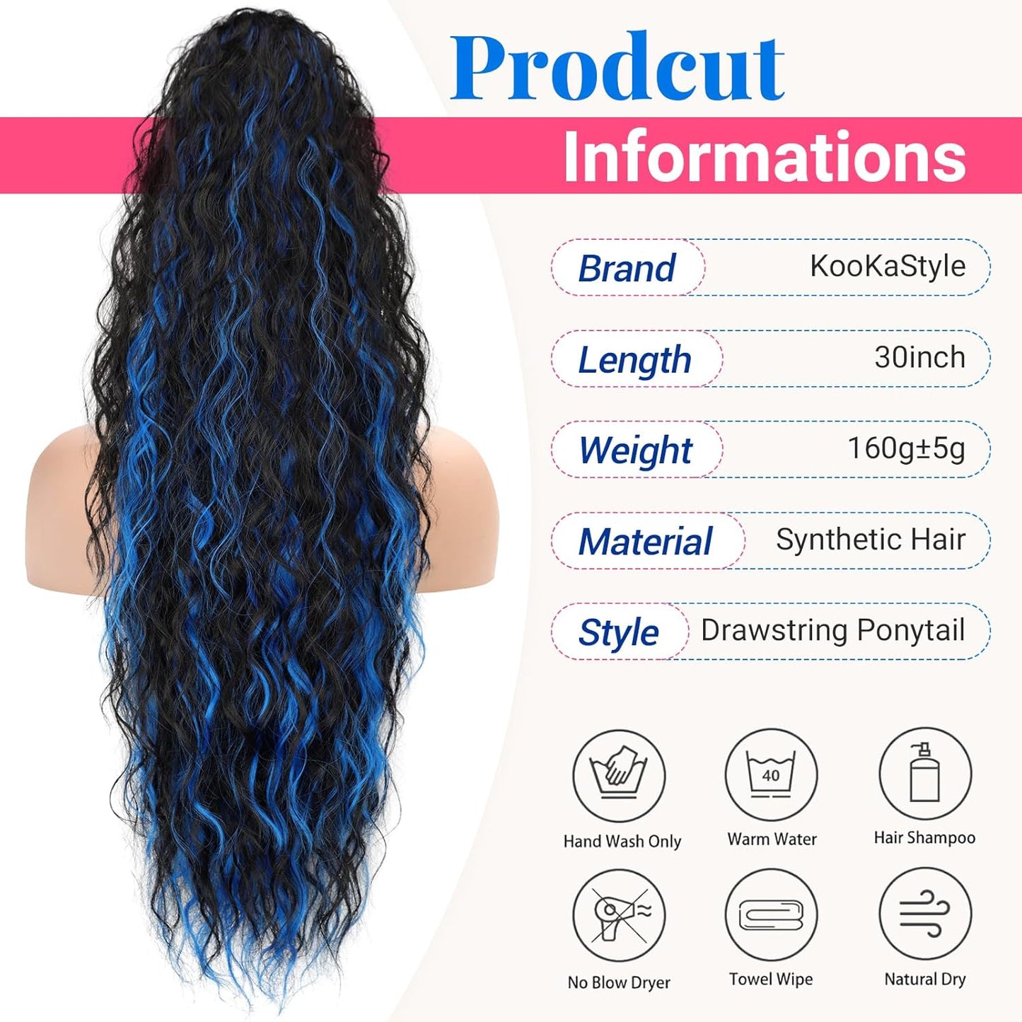 ✨Mega Curly Ponytail – Get Instant Glam and Gorgeous Volume! 🔥