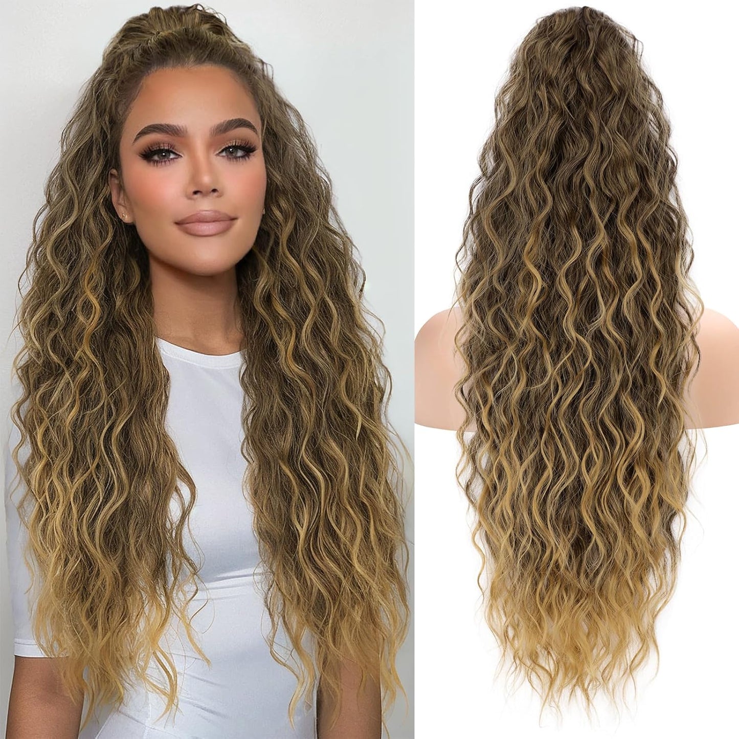 ✨Mega Curly Ponytail – Get Instant Glam and Gorgeous Volume! 🔥