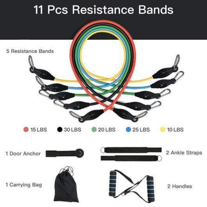 Resistance Band Set ( 11 Piece Set )-Buy 2 Free Shipping