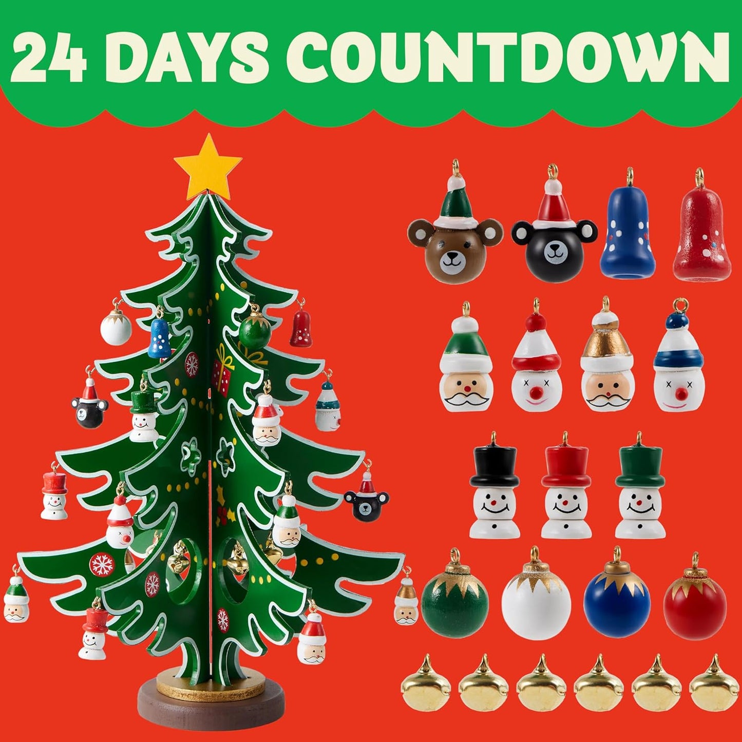 🔥Last Day 49% OFF - 🎅🎄24 Days Countdown Calendar with Christmas Tree