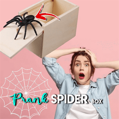 Wooden Spider Scare Prank Box-Have a gift for you-Only 50 Left