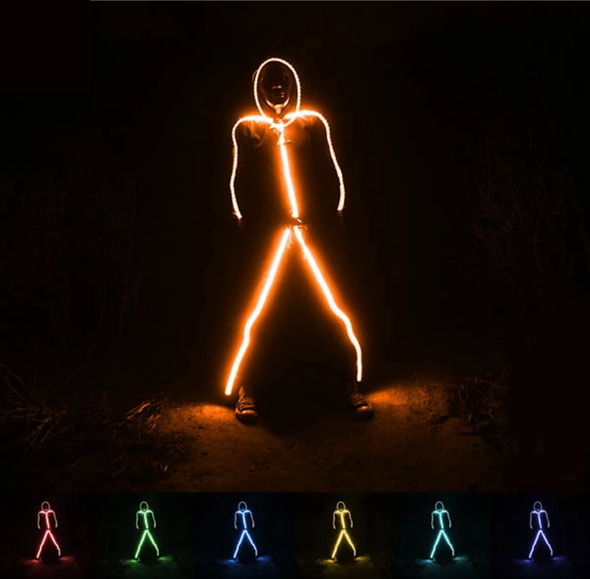 RGB COLOR LIGHT UP LED STICK FIGURE KIT