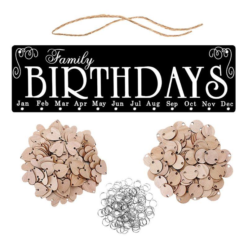 Xmas Sale Buy 2 Get 1 Free - Wooden Family Birthday Reminder Calendar Board