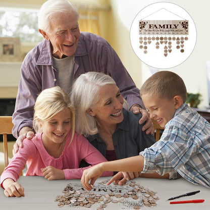 Gifts for Moms Dads - Wooden Family Birthday Reminder Calendar Board