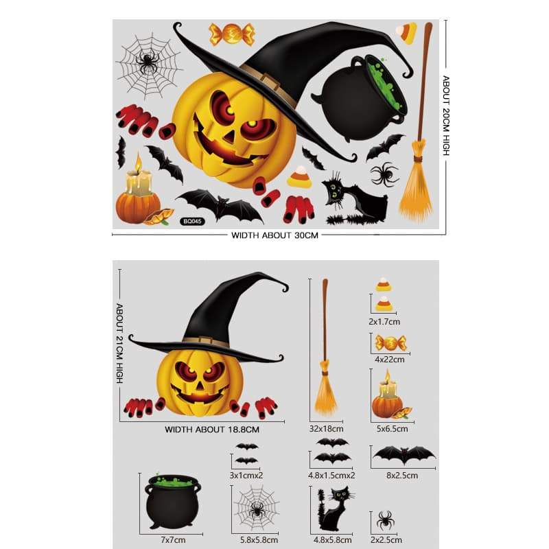 Halloween window stickers